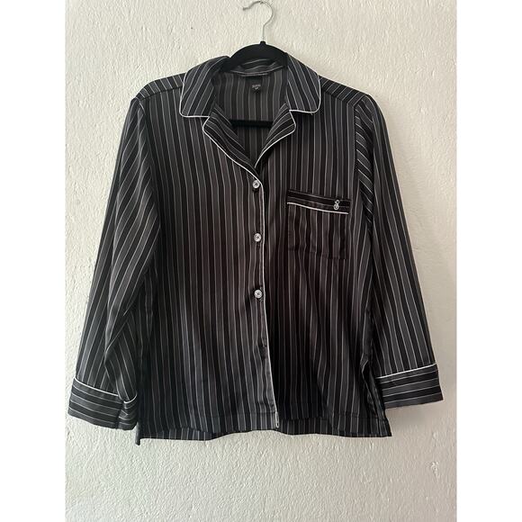 Victoria's Secret 2 PC Classic Pajama Set Satin Striped Sleepwear Cozy Small - Picture 6 of 16